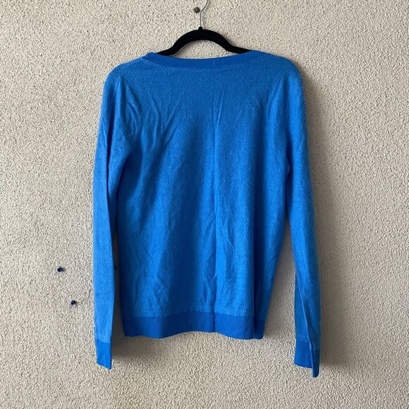 Chaser Revolve Womens Sweatshirt Blue Fuzzy I Heart Vacation Love Pullover Small - Picture 9 of 11